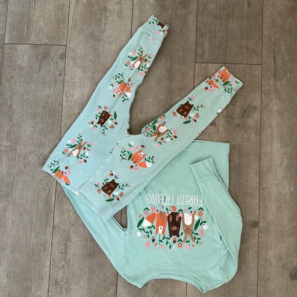 Old Navy 2T Toddler Girl Snug Fit Pajamas Whimsical Forest Theme vguc - Picture 9 of 12
